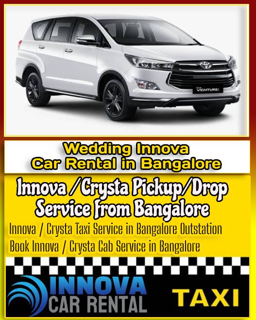 Wedding Car Rental in Bangalore for Innova