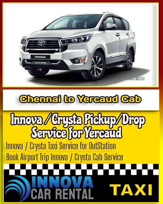 Chennai to Yercaud Innova Cab