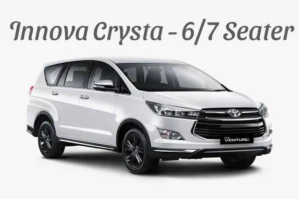 Innova Crysta for rent with driver